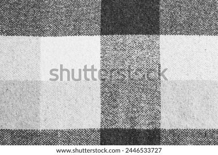 Plaid White Fabric Texture Tablecloth Texture Background Abstract Pattern Picnic Vintage Gingham Checkered Light Gray.