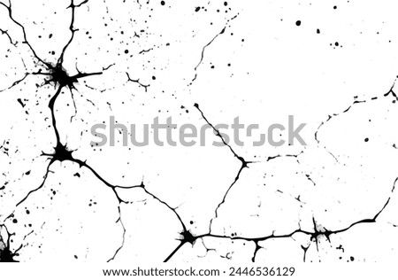 Black and white texture of cracks, stains and old surface. Grunge black and white vintage. Abstract texture for design. Black and white Grunge Texture with cracks. 