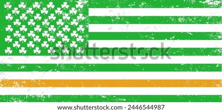 Stylized USA flag for Saint Patrick's Day