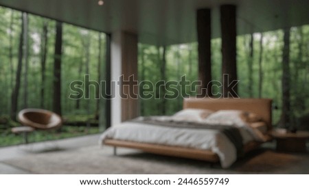 Defocused Abstract Background of nature theme bedroom