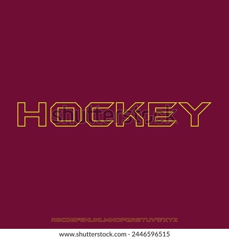 hockey varsity font vector typeset