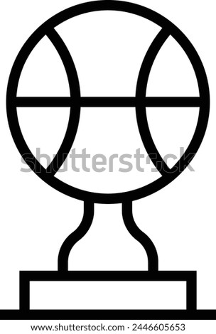 basketball trophy icon. Thin linear style design isolated on white background