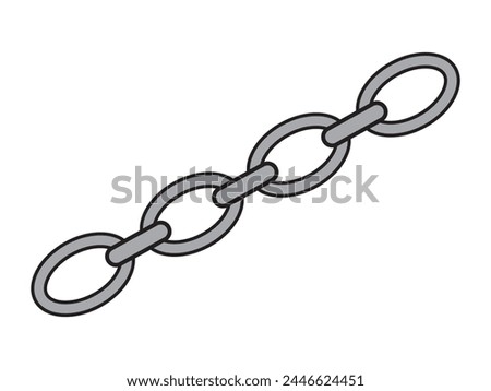 freedom with chain break free single isolated icon with outline style, torn chain. The concept of failure