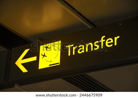 Transfer banner inside the Manila International Airport. 