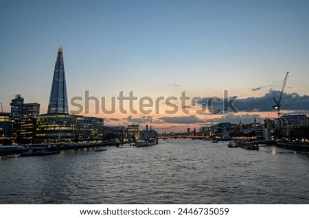 City of London one of the leading centres of global finance.This view includes Tower 42 Gherkin,Willis Building, Stock Exchange Tower and Lloyd`s of London and Canary Wharf at the background. Royalty-Free Stock Photo #2446735059