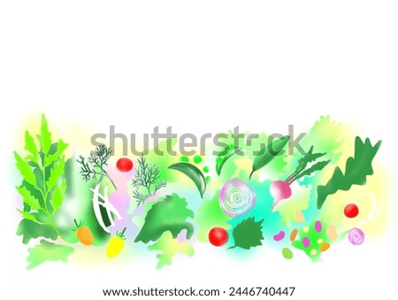 Clip art of colorful salad