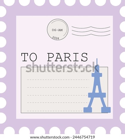 Paris Postcard Pastel Color 2024