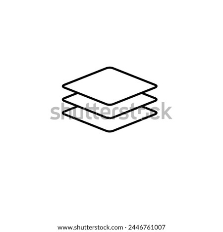 layers icon vector. layers symbol flat liner illustration on white backgorund..eps