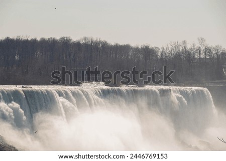 Beautiful Niagara Falls. Horseshoe Falls from the Canadian side in spring. High quality photo