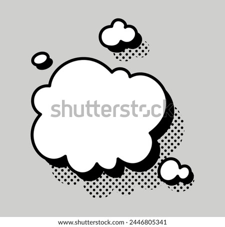 Speech bubble icon for comics. Callout cloud cartoon vector illustration. Cartoon words balloon for Comic book
