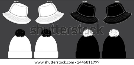 Male Baseball cap types icons . Clothes set. Vector illustration isolated on Grey Background