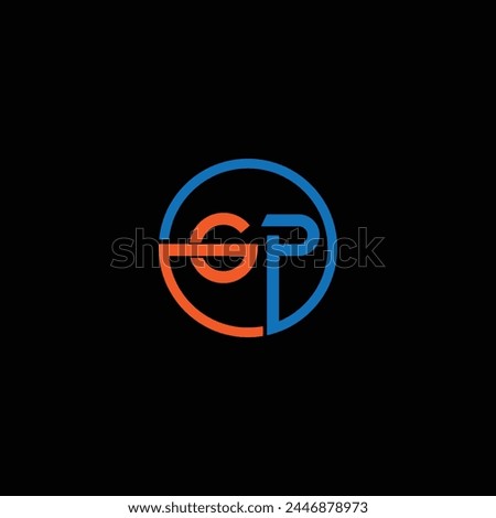 Letter GP simple logo design vector