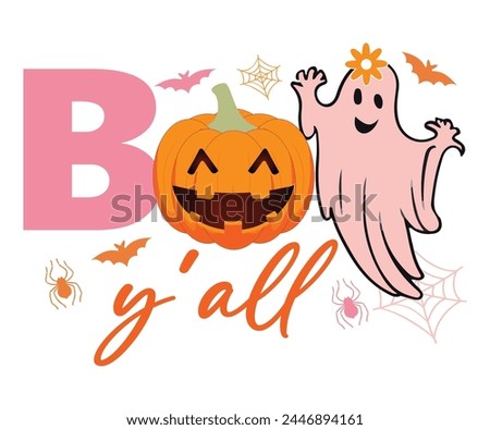 Boo Y'all Svg,Retro,Halloween Svg,Typography,Halloween Quotes,Witches Svg,Halloween Party,Halloween Costume,Halloween Gift,Funny Halloween,Spooky Svg,Funny T shirt,Ghost Svg,Cut file