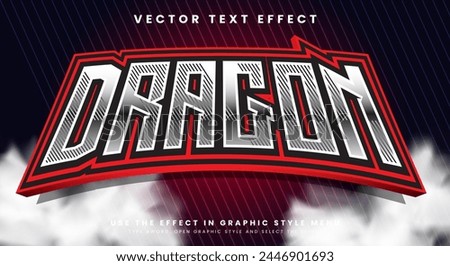Dragon 3d editable text style effect