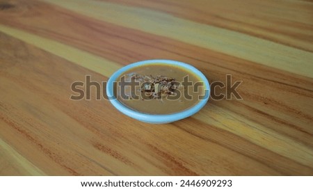 bowl of peanut sauce, suitable for seasoning satay, gado-gado, ketoprak, and others