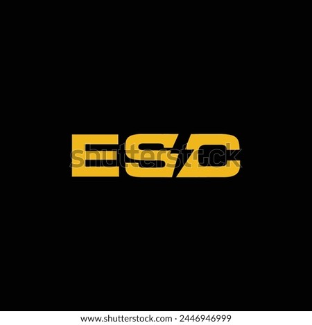 ESC Letter Initial Logo Design Template Vector Illustration