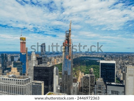 Iconic views of Manhattan, New York City, showcase the breathtaking skyline dominated by towering skyscrapers and architectural marvels such as Central Park