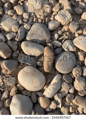 River stone on the ground