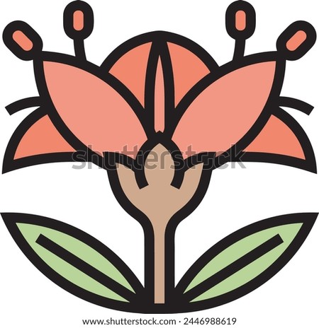 Flower collorfull icon symbol vector image