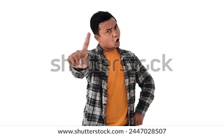 No, asian man with prohibition gesture. 