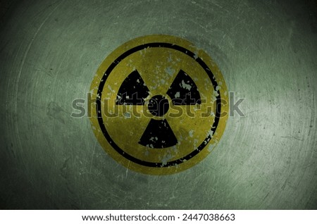 warning sign on old background Royalty-Free Stock Photo #2447038663