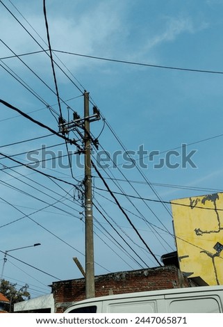 Electric pole with golden ratio photography composition. April 7, 2024