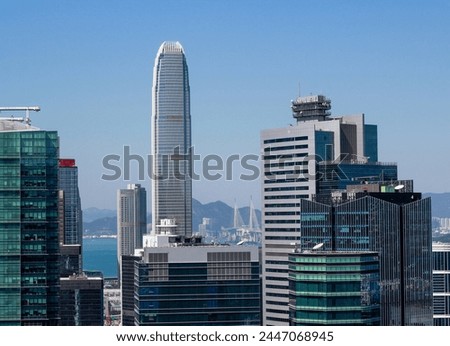 view of Hongkong skyline and bay