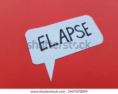 Elapse writting on red background.