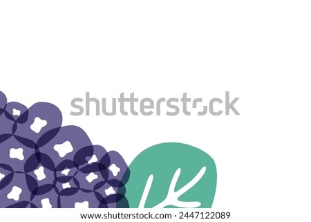 Clip art of abstract purple hydrangea