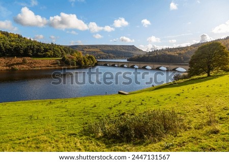 View of Ladybower Reservoir, Derbyshire, Peak District National Park, England, United Kingdom, Europe Royalty-Free Stock Photo #2447131567