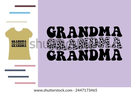 Cow grandma t shirt design