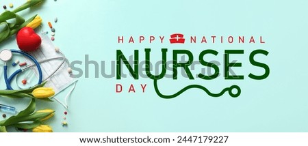 Festive banner for National Nurses Day Royalty-Free Stock Photo #2447179227