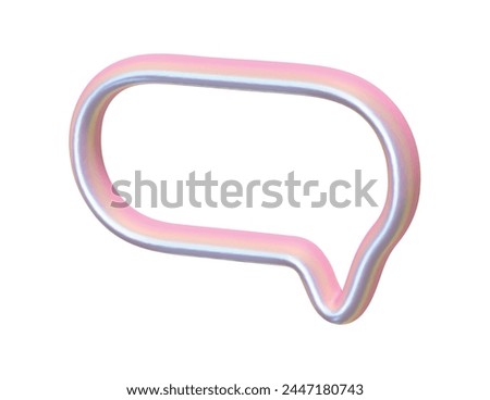 Speech bubbles. Minimal chat dialog bubble line Icon. Realistic 3d design isolated on white background. Vector illustration