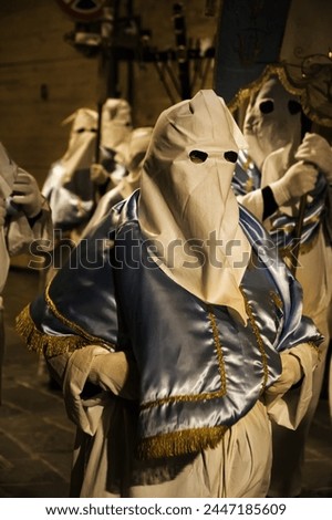 Hooded penitents during the famous Good Friday procession in Chieti (Italy) Royalty-Free Stock Photo #2447185609