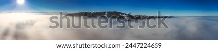 above the clouds, hohenpeissenberg, bavaria, drone view, outdoors