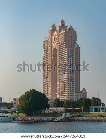 A picture of the Rixos Marina Abu Dhabi Hotel on the Abu Dhabi Breakwater.