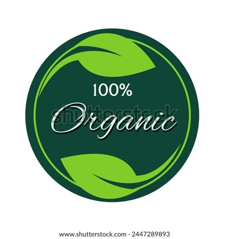 Fully Organic product icon badge, tag, label Royalty-Free Stock Photo #2447289893
