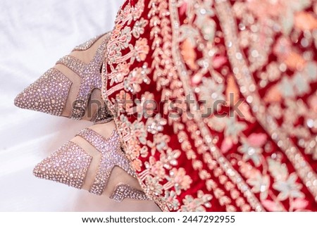 Awesome bridal shoes with bridal dress