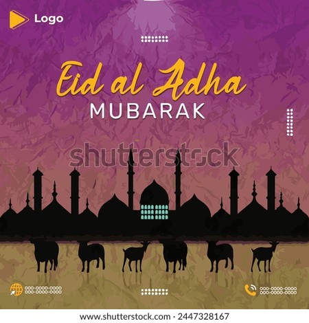 Eid al adha mubarak islamic festival social media banner template | Eid ul adha greeting instagram and social media post and banner template | eid adha bakrid adha eid post mubarak islamic
