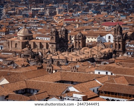 Aerial view of Cusco Peru