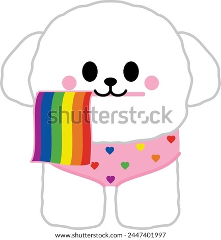 Pride dog clip art,
Rainbow flag celebration