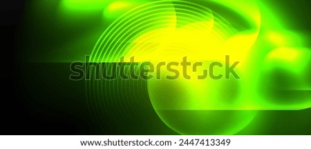 Techno concept with neon circles geometric design. Vector Illustration For Wallpaper, Banner, Background, Card, Book Illustration, landing page
