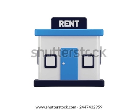 Home for rent icon 3d rendering vector illustration