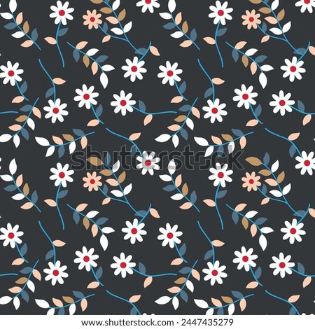 Fashionable pattern with small flowers. Floral seamless background for textiles, fabrics, covers, wallpapers, print, gift wrapping and scrapbooking.
