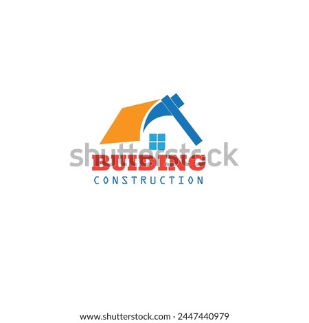 Vector construction minimalist logo or clip art