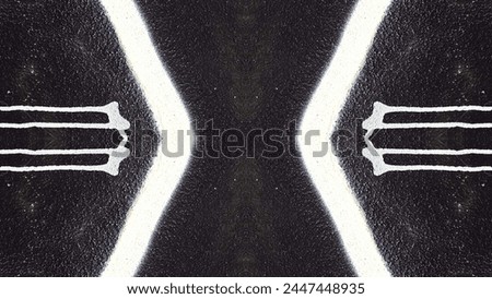 Underground Culture. Label on the wall. Graffiti fragment. Symmetrical Banner Template for Design