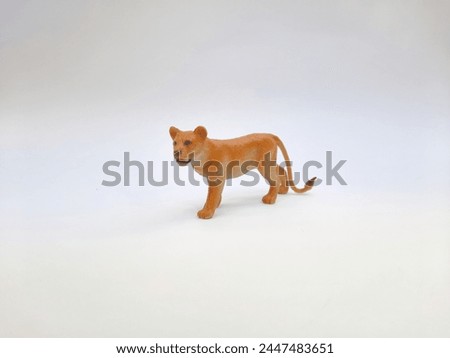 Picture of small miniature cheetah cat toy isolated on white bkgound