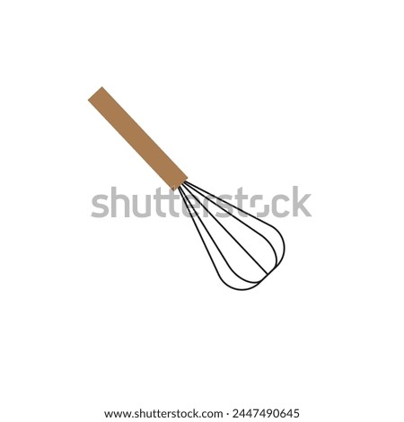 whisk minimalist logo or clip art or flat cooking logo