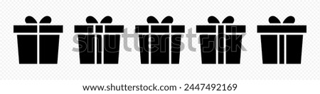 Vector isolated Gift box icon set