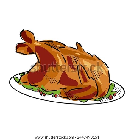 thanksgiving turkey cartoon drawing vector